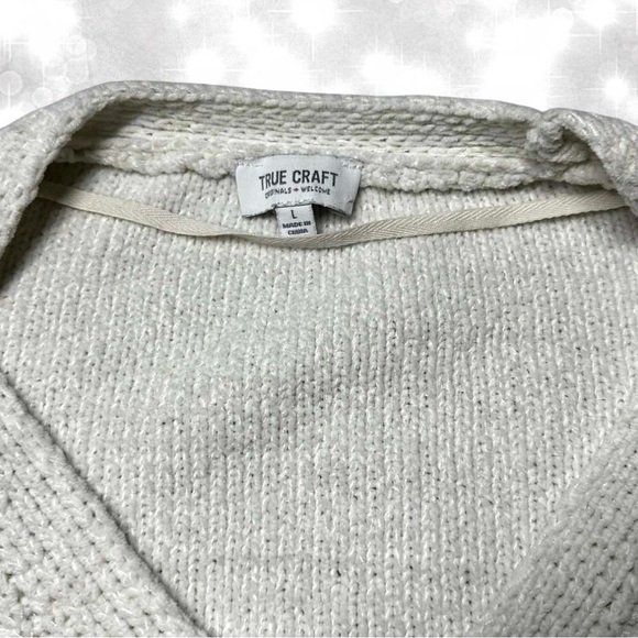 True Craft Chic Cream Mini Button Cardigan - Picture 7 of 7